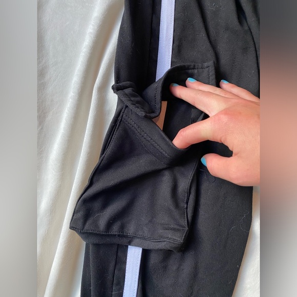 Black with white stripped Joggers - Picture 5 of 6